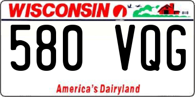 WI license plate 580VQG