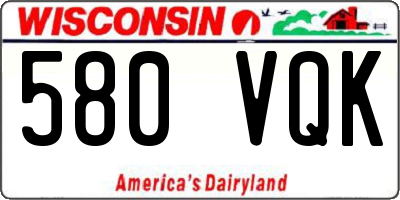 WI license plate 580VQK