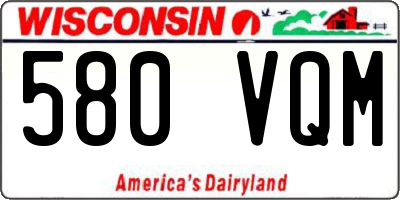 WI license plate 580VQM