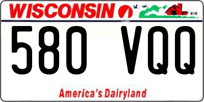 WI license plate 580VQQ