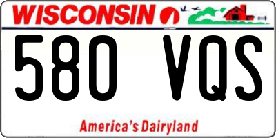 WI license plate 580VQS