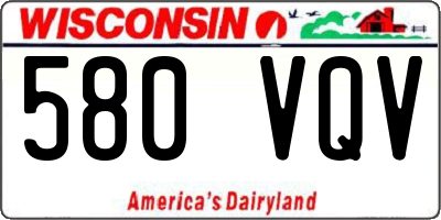 WI license plate 580VQV