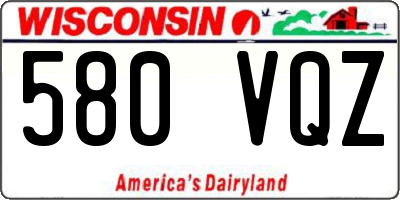 WI license plate 580VQZ