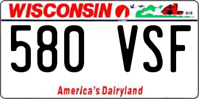 WI license plate 580VSF