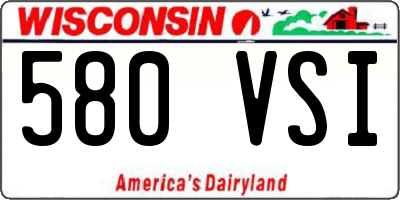 WI license plate 580VSI