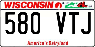 WI license plate 580VTJ
