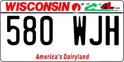 WI license plate 580WJH
