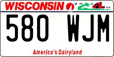 WI license plate 580WJM