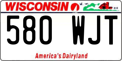 WI license plate 580WJT