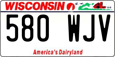 WI license plate 580WJV
