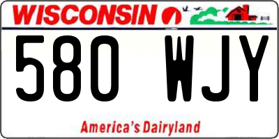 WI license plate 580WJY