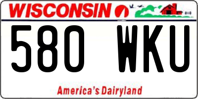 WI license plate 580WKU