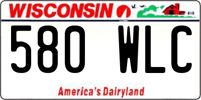 WI license plate 580WLC