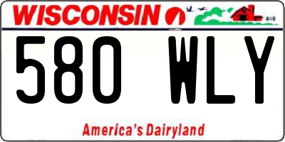 WI license plate 580WLY