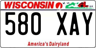WI license plate 580XAY