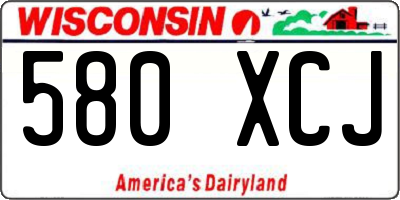 WI license plate 580XCJ