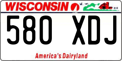 WI license plate 580XDJ