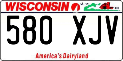 WI license plate 580XJV