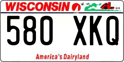 WI license plate 580XKQ