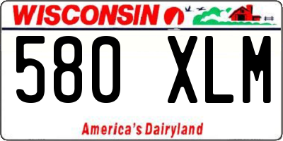 WI license plate 580XLM