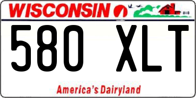 WI license plate 580XLT