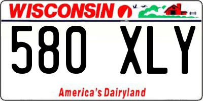 WI license plate 580XLY