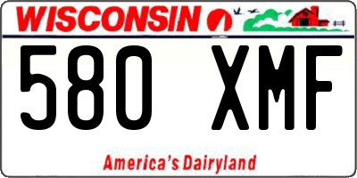 WI license plate 580XMF