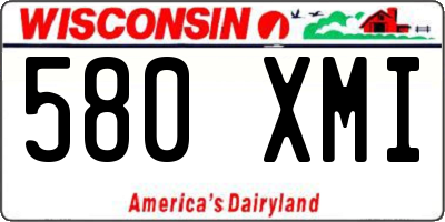 WI license plate 580XMI