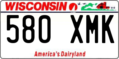 WI license plate 580XMK