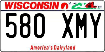 WI license plate 580XMY