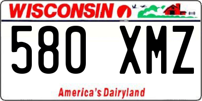 WI license plate 580XMZ