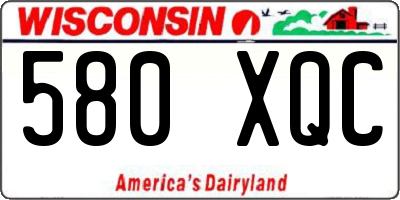 WI license plate 580XQC