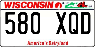 WI license plate 580XQD