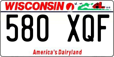 WI license plate 580XQF