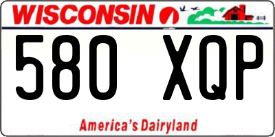 WI license plate 580XQP