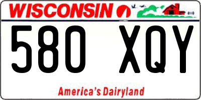 WI license plate 580XQY