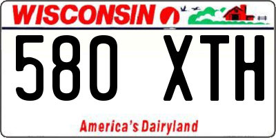 WI license plate 580XTH