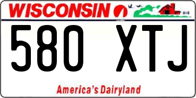 WI license plate 580XTJ
