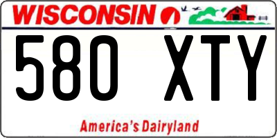 WI license plate 580XTY