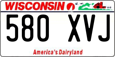 WI license plate 580XVJ