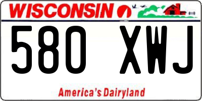 WI license plate 580XWJ