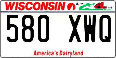 WI license plate 580XWQ