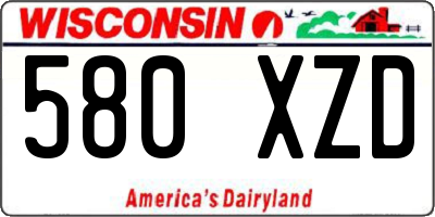WI license plate 580XZD