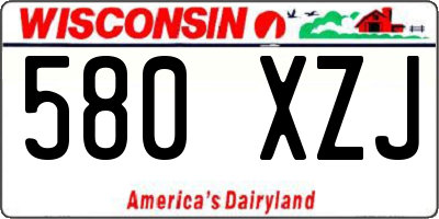 WI license plate 580XZJ
