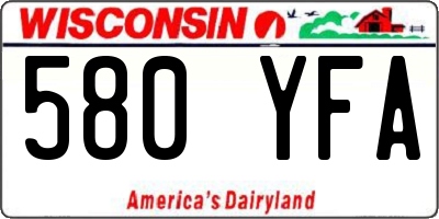 WI license plate 580YFA