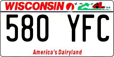 WI license plate 580YFC