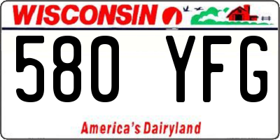 WI license plate 580YFG