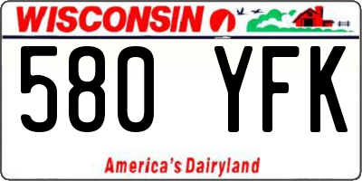 WI license plate 580YFK