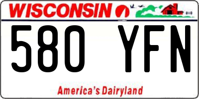 WI license plate 580YFN