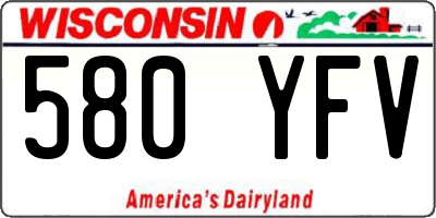 WI license plate 580YFV